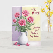 Carte Chevron Tendre Roses (Fleur jaune)