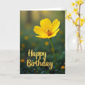 Carte Chevron Vibrant Bloom (Fleur jaune)