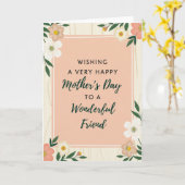 Carte Chevron Wonderful Friend (Fleur jaune)