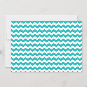 Carte chevrons blancs turquoise