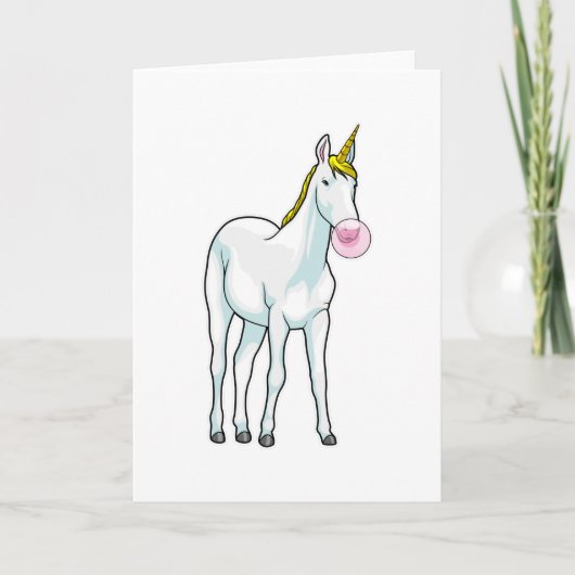 Carte Chewing-gum à l'unicorne (Devant)
