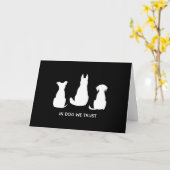 Carte Chez le chien, nous faisons confiance aux Amoureux (Fleur jaune)