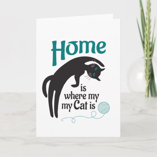 Carte Chez moi, où est mon chat (Devant)