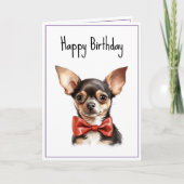 Carte Chi Chihuahua Chien Chiot Anniversaire (Devant)