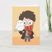 Carte Chibi HARRY POTTER™ & Hedwig (Devant)
