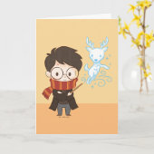 Carte Chibi HARRY POTTER™ Patronus (Fleur jaune)