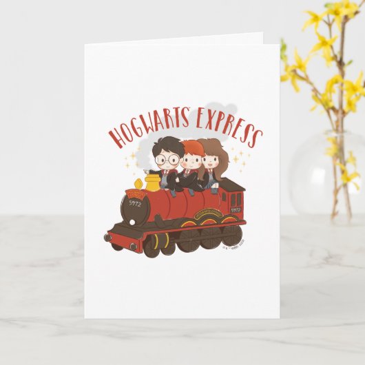 Carte Chibi HOGWARTS EXPRESS™ Ride (Fleur jaune)