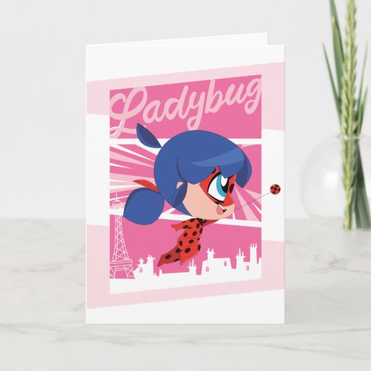 Carte Chibi Ladybug à Paris (Devant)