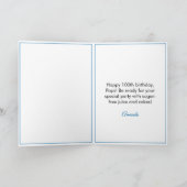 Carte Chic 3 Photo Collage 100e anniversaire (Intérieur)