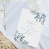 Carte Chic Airy Blue Floral Bouquet Mariage