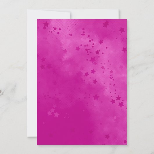 Carte Chic aqua rose iridescente parties scintillant mer (Dos)