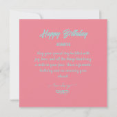 Carte Chic Ballons & chandelles Editable Anniversaire ca (Dos)