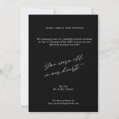 Carte Chic Black Just Married Mariage Annonces Car (Dos)