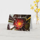 Carte Chic Black Orange Cactus Succulent Photo "Dream" (Fleur jaune)