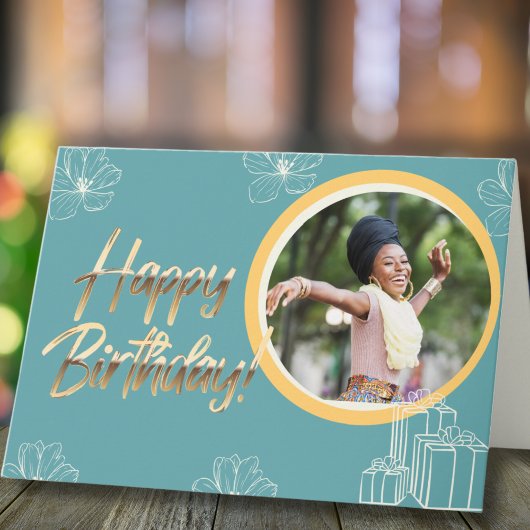 Carte Chic Bliss Photo Anniversaire