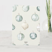 Carte Chic Blue Cream Beach Océan Noël (Dos)