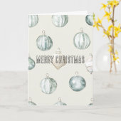 Carte Chic Blue Cream Beach Océan Noël (Fleur jaune)