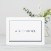 Carte Chic Blush Navy Bleu certificat cadeau (Debout devant)
