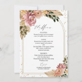 Carte Chic Boho Floral Mariage (Devant)