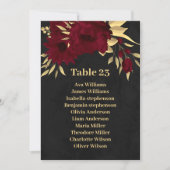 Carte chic bordeaux & or noir (Devant)