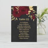 Carte chic bordeaux & or noir (Debout devant)