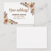 Carte Chic Botanique Nouvelle Adresse Faire-part (Devant / Derrière)