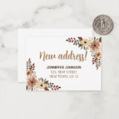 Carte Chic Botanique Nouvelle Adresse Faire-part (Devant/Arrière en situation)