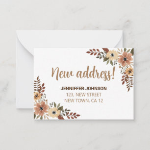Carte Chic Botanique Nouvelle Adresse Faire-part