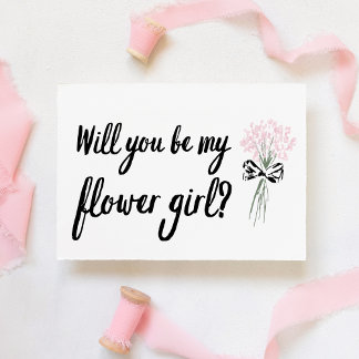 Carte Chic Bouquet Serez-Vous Ma Proposition Flower Girl