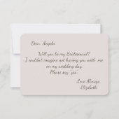 Carte Chic Bride & Bridesmaid (Dos)