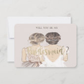 Carte Chic Bride & Bridesmaid (Devant)