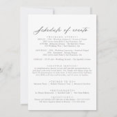 Carte Chic Calligraphie Argent Mariage Bienvenue (Dos)