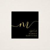 Carte Chic Calligraphy Black Gold (Devant)