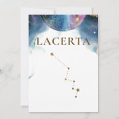 Carte Chic Celestial Lacerta Constellation Numéro de tab (Dos)