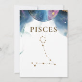 Carte Chic Celestial Pisces Constellation Numéro de tabl (Dos)
