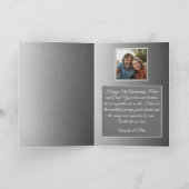 Carte Chic Coeur d'argent 25e anniversaire Mariage (Intérieur)