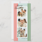 Carte Chic Couleur Mixte Bande Verticale 3 Fête Photo (Devant)