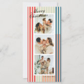 Carte Chic Couleur Mixte Bande Verticale 3 Fête Photo (Devant)