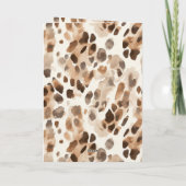 Carte Chic Cream Brown Leopard Animal Pink Birthday (Dos)