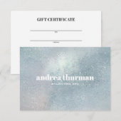 Carte Chic cristal bleu verre nacré irisé Cadeau (Devant / Derrière)