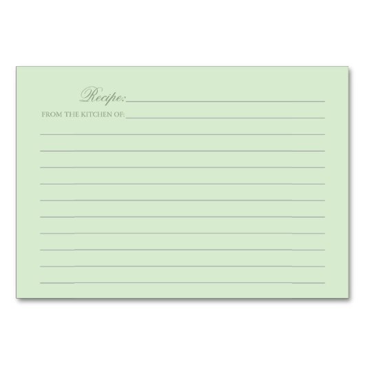 Carte Chic Damask & Stripe Recette (Dos)