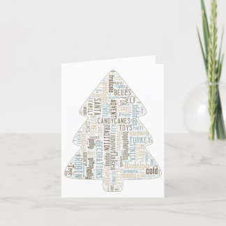 Carte chic de Noël chic Shabby