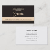 Carte chic élégante de rendez-vous de coiffeur (Devant / Derrière)