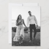 Carte Chic Embossed Look Photo Wedding Save the date (Dos)