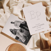 Carte Chic Embossed Look Photo Wedding Save the date