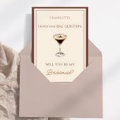 Carte Chic Espresso Martini Theme Bridesmaid Proposition