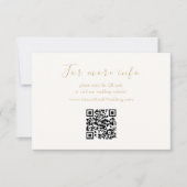 Carte Chic Fleur sauvage Mariage Site Web QR Code Info C (Devant)