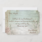 Carte Chic Fleurs Ocean Bridesmaid (Dos)