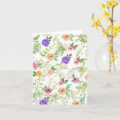 Carte Chic Floral Décontracté (Fleur jaune)