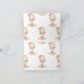 Carte Chic Floral Hot Air Balloon Animaux Alimenta (Intérieur)